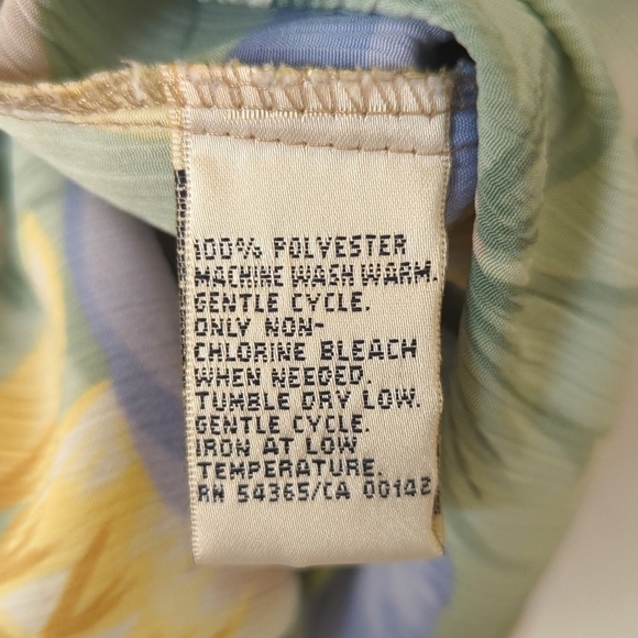 Allison Daley 90's Vintage Floral Lightweight Short Sleeve Button Down Top 14P - Picture 5 of 12